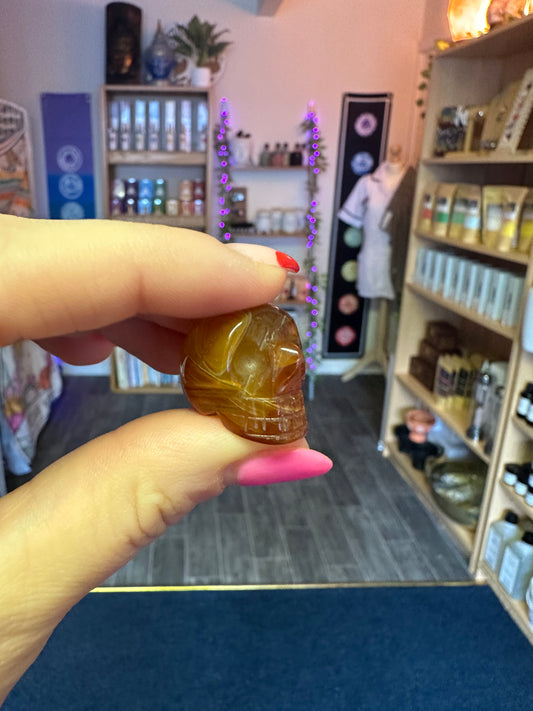 Small Red Agate Skull Crystal