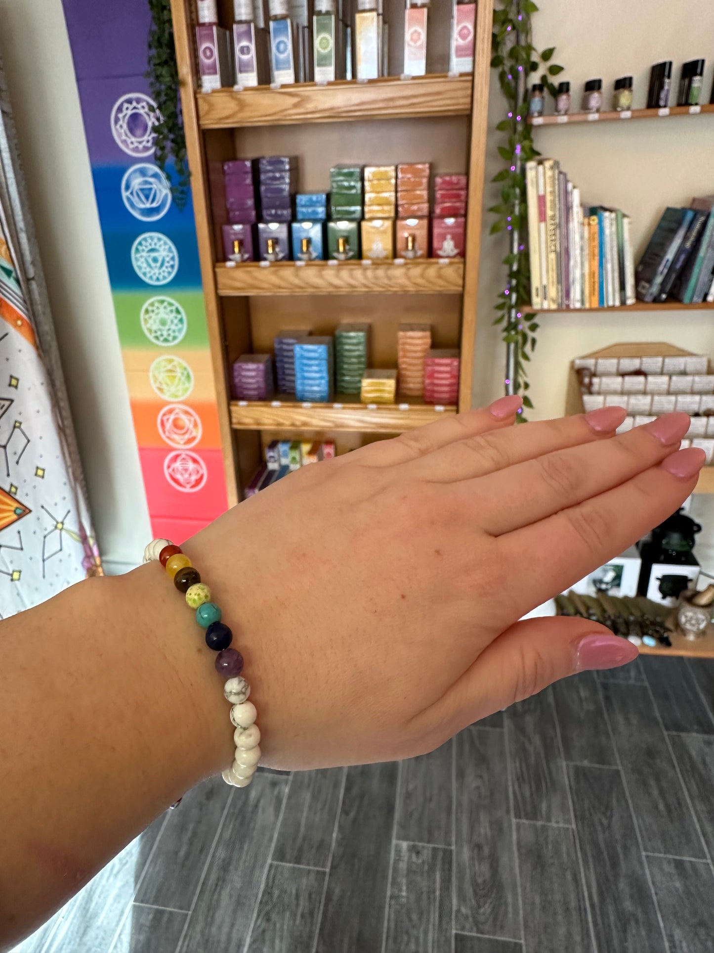 White Howlite Chakra Bracelet