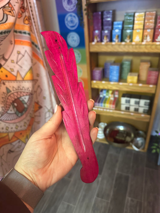 Pink Wooden Incense Holder