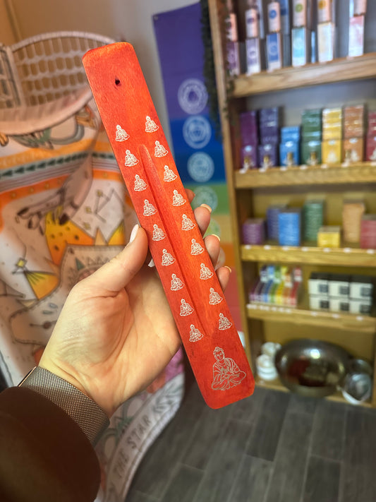 Red Wooden Incense Holder