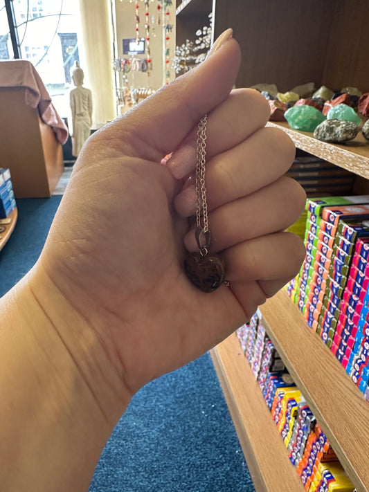 Mahogany Obsidian Heart Necklace