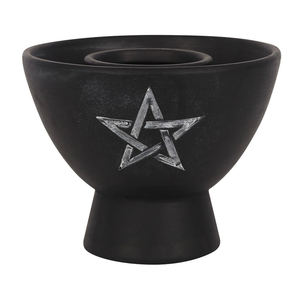 Pentagram Black Smudge Bowl