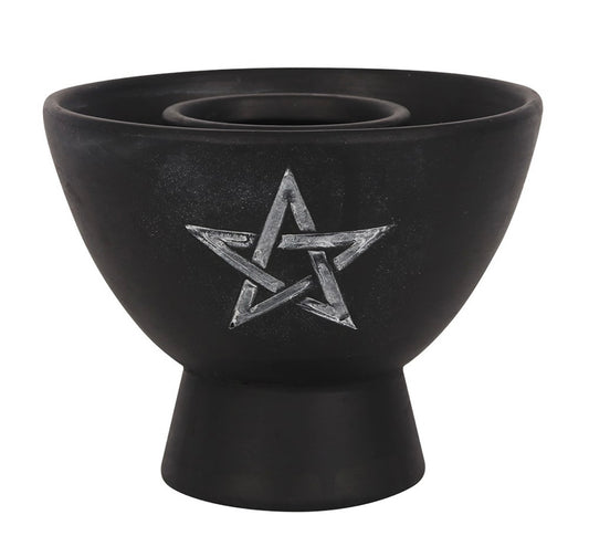 Pentagram Black Smudge Bowl